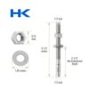 TẮC KÊ NỞ RÚT INOX M12x100mm
